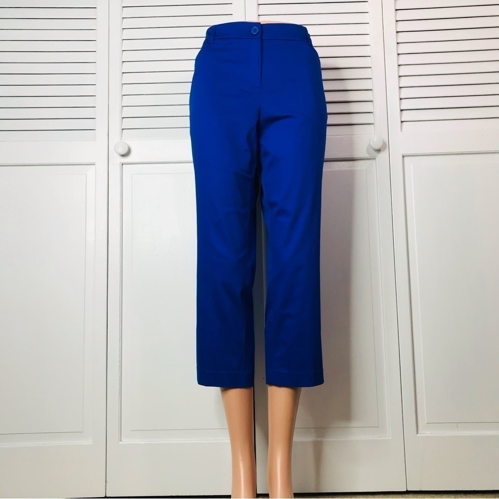 2/$50 NEW YORK & COMPANY Royal Blue Straight Crop Pants Size 10